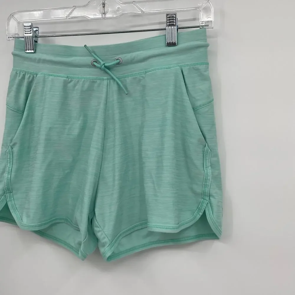 All in Motion Activewear Running Elastic Waist Shorts Green Girl's Size XL 14/16